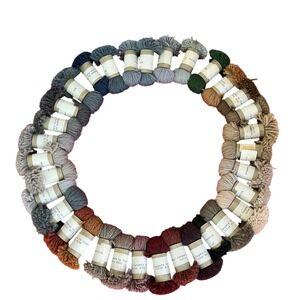 Vintage Wool Carpet Yarn Color Sample Ring - 50+ Tufts "Carpets by‎ Classica"